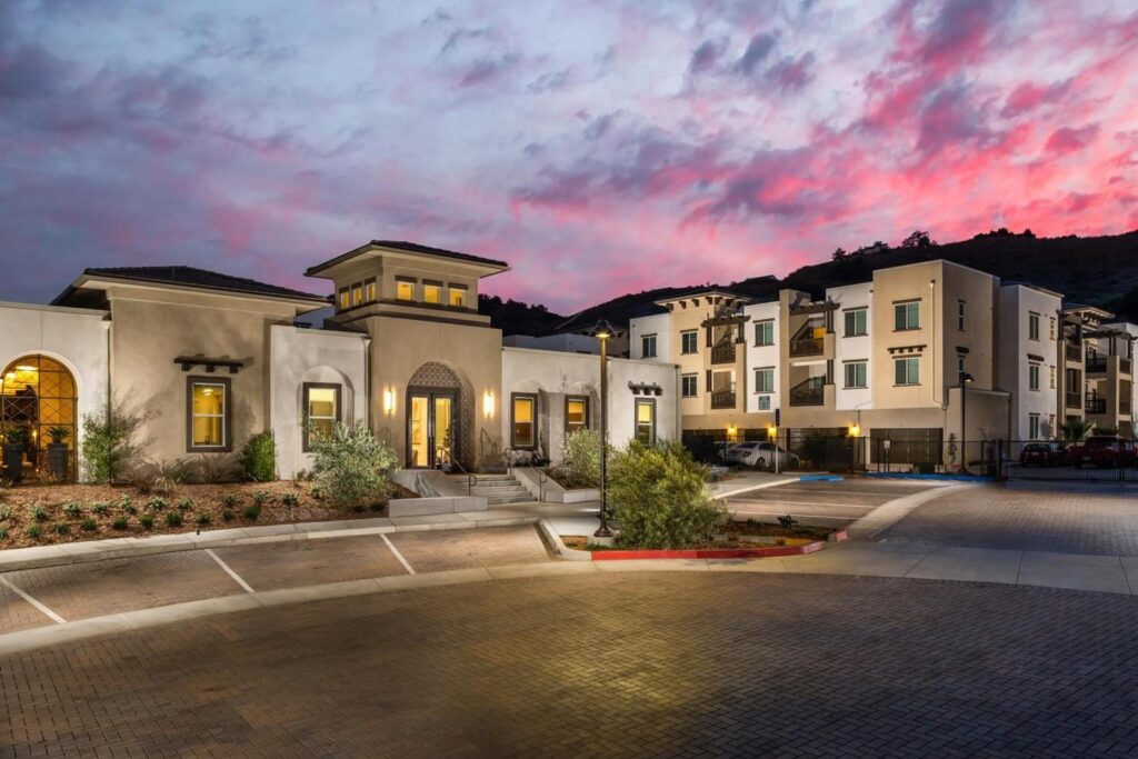 Exterior view of the Solaire apartments in Old Town Temecula